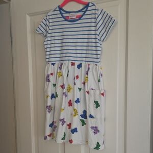 Hanna Andersson Blue Striped Butterfly Dress